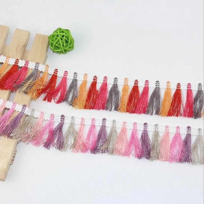 4 Yards Baumwolle Besen Quaste Spitze Nähen Vorhänge//Kleidung//Schal Zubehör