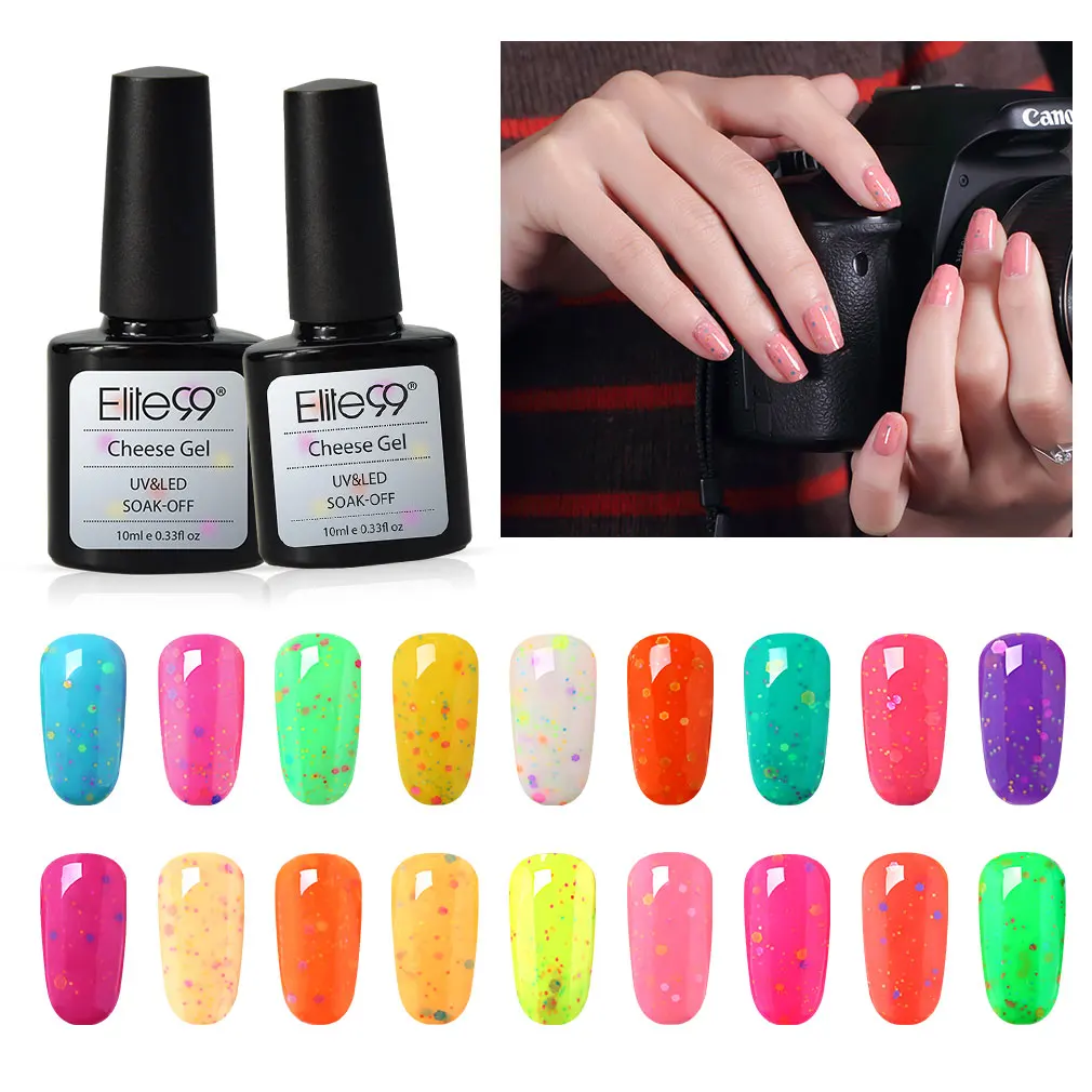 

Elite99 10ml 36 Colors Cheese Nail Gel Polish Lacquer Semi Permanent Soak Off Long-lasting Lucky Paint Hybrid Varnish Manicure