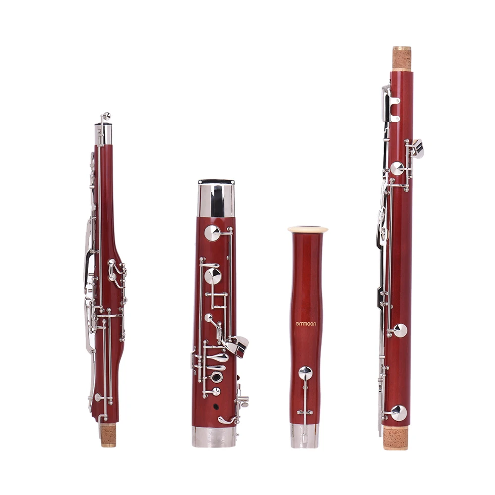 Ammoon C Key Bassoon клен корпус мельхиор ключи с серебристым напылением духовой инструмент с тростниковыми перчатками чехол для переноски