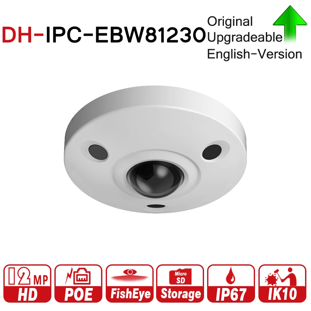 DH IPC-EBW81230 12MP панорамная сеть инфракрасный широкоугольный Камера 8 шт./лот H.265/H.264 3DNR AWB AGC BLC IP67 IK10 PoE