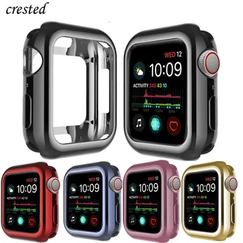 

Cover for Apple Watch Case 44mm 40mm iWatch 42mm 38mm Soft Plated TPU Bumper Screen Protector Apple watch 5 4 2 3 38/42 40/44 mm