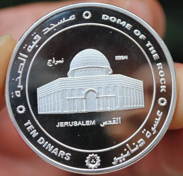40 мм купольная скала, сувенирная монета в виде пальмы