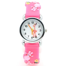 Environmental protection Rubber deer 3D Cartoon Children's Watch Boys Kid Analog Quartz Sports Wrist Watches Enfant Relogio
