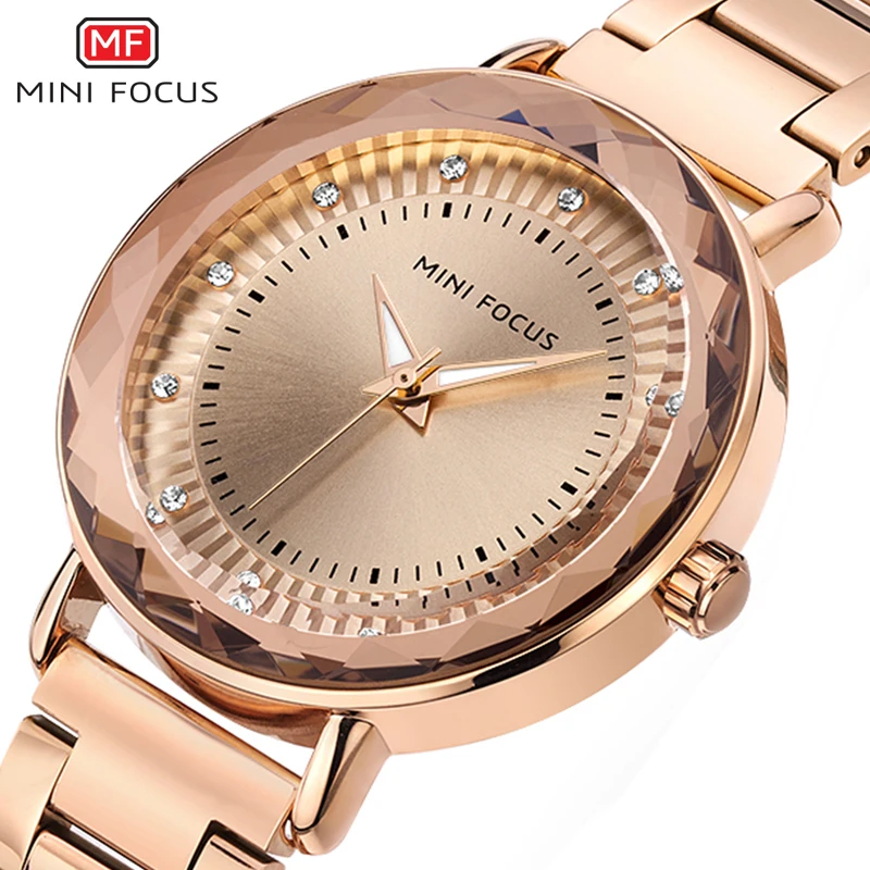 

MINIFOCUS Top Brand Quartz Women Watch 2018 Rose Gold Bracelet Watches Fashion Luxury Silver Gold Clock For Ladies Relojes Mujer