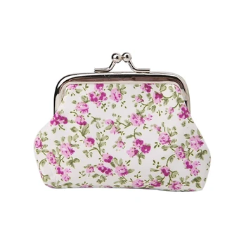 

THINKTHENDO New 2018 Women Lady Retro Vintage Flower Small Wallet Hasp Purse Clutch Bag