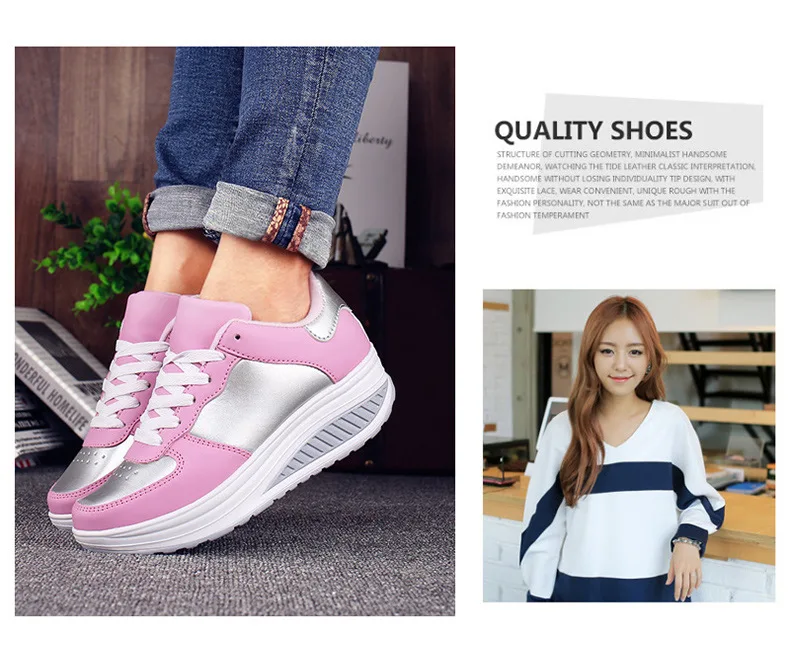 Детская Женская обувь для бега, женская спортивная обувь, нескользящая амортизирующая Уличная обувь из искусственной кожи, кроссовки для девушек, увеличивающие рост, обувь на платформе