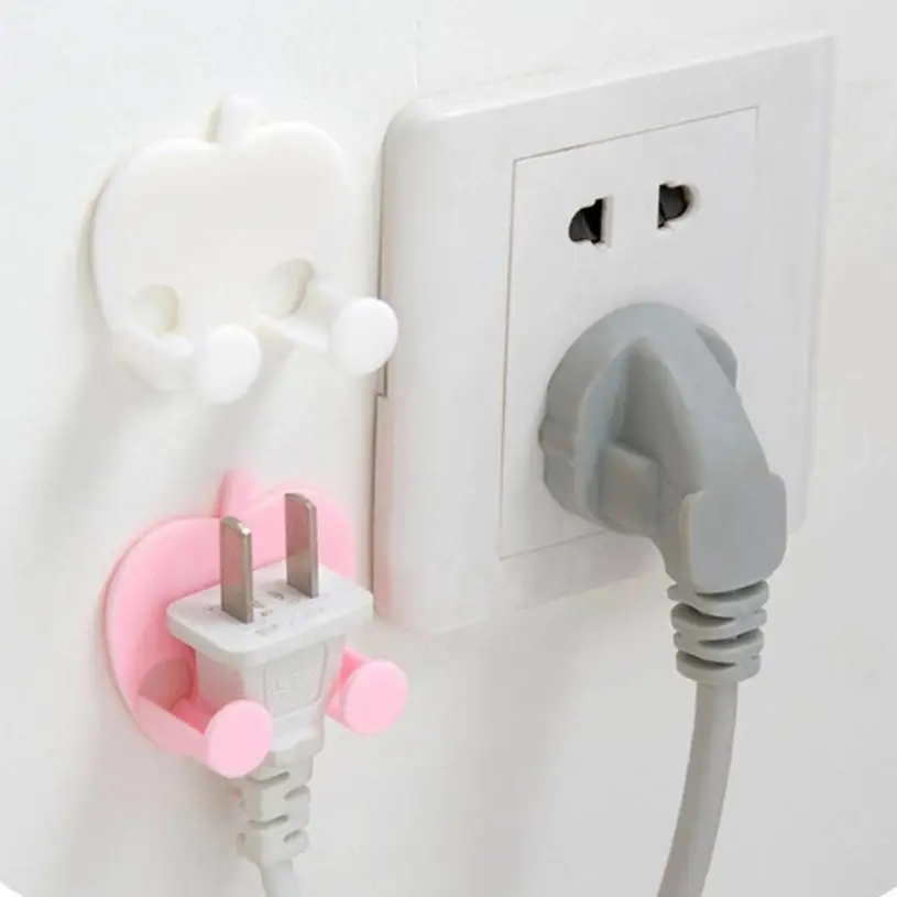 Многофункциональная отделка держатель вилки клейкие крючки may29|sticky hook|plug holderplug
