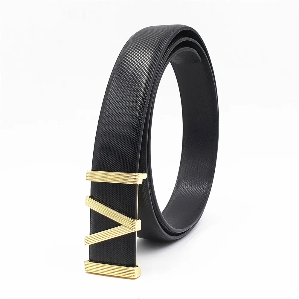 

2019 Genuine Leather Belts for Men Women Fashion Smooth Buckle with Letter V Women Designer Belts Cowskin Luxury Strap Belt
