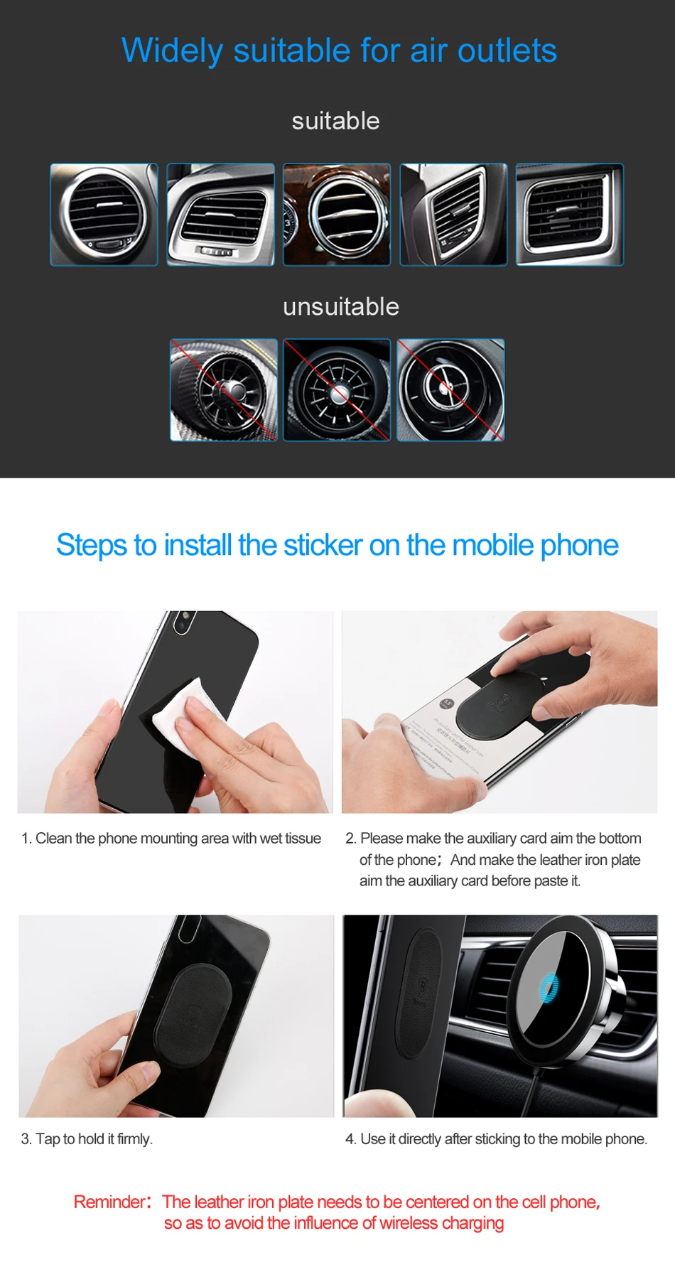 Baseus быстрое автомобильное беспроводное зарядное устройство, магнитное автомобильное зарядное устройство, автомобильный держатель для iPhone X Xs XR 8 samsung Xiaomi huawei