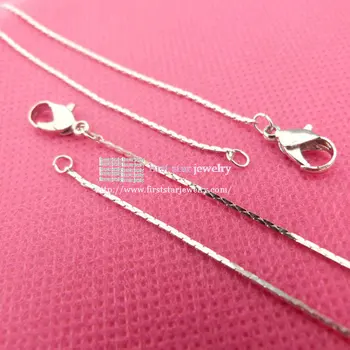

length is 16" silver 0.8mm Tiny Chain with lobster clasp for Glass Bottle necklace accessories/41cm