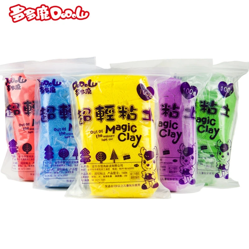 

DoDoLu (1-24#) 600g 6*100g/Bag 0.6Kg Playdough Clay Plasticine , Air Dry, for Preschool Arts & Crafts