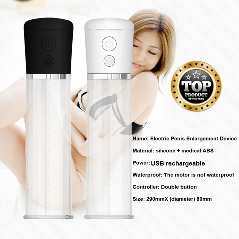 Beste Pomp Elektrische Luchtpomp Penisvergroting Cock Oefening Apparaat Zachte Siliconen Vacuüm Penis Extender Sex Machine Speeltjes voor Mannen