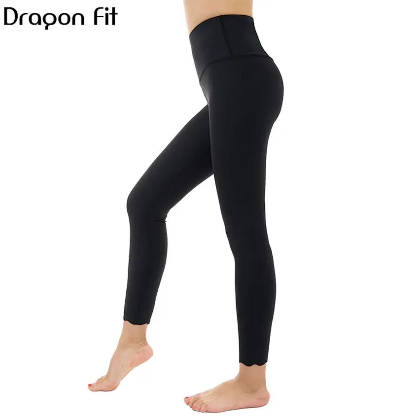 Эластичные женские штаны для йоги Dragon Fit с высокой талией, Леггинсы для йоги Lulu, спортивная одежда, штаны для бега и тренировок, штаны для спортзала высокого качества