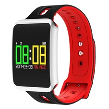 Цвет экран, Bluetooth, смарт-браслет сердечного ритма приборы для измерения артериального давления крови кислородом мониторинга IP68 водонепроницаемый сообщение пуш-ап спортивный браслет