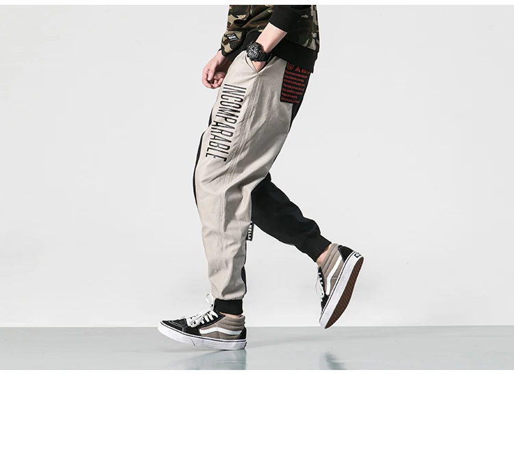 FUODRAO джоггеры Штаны Для мужчин Цвет лоскутное пот Штаны Мода трек Штаны свободные брюки мужские хип-хоп Уличная K177