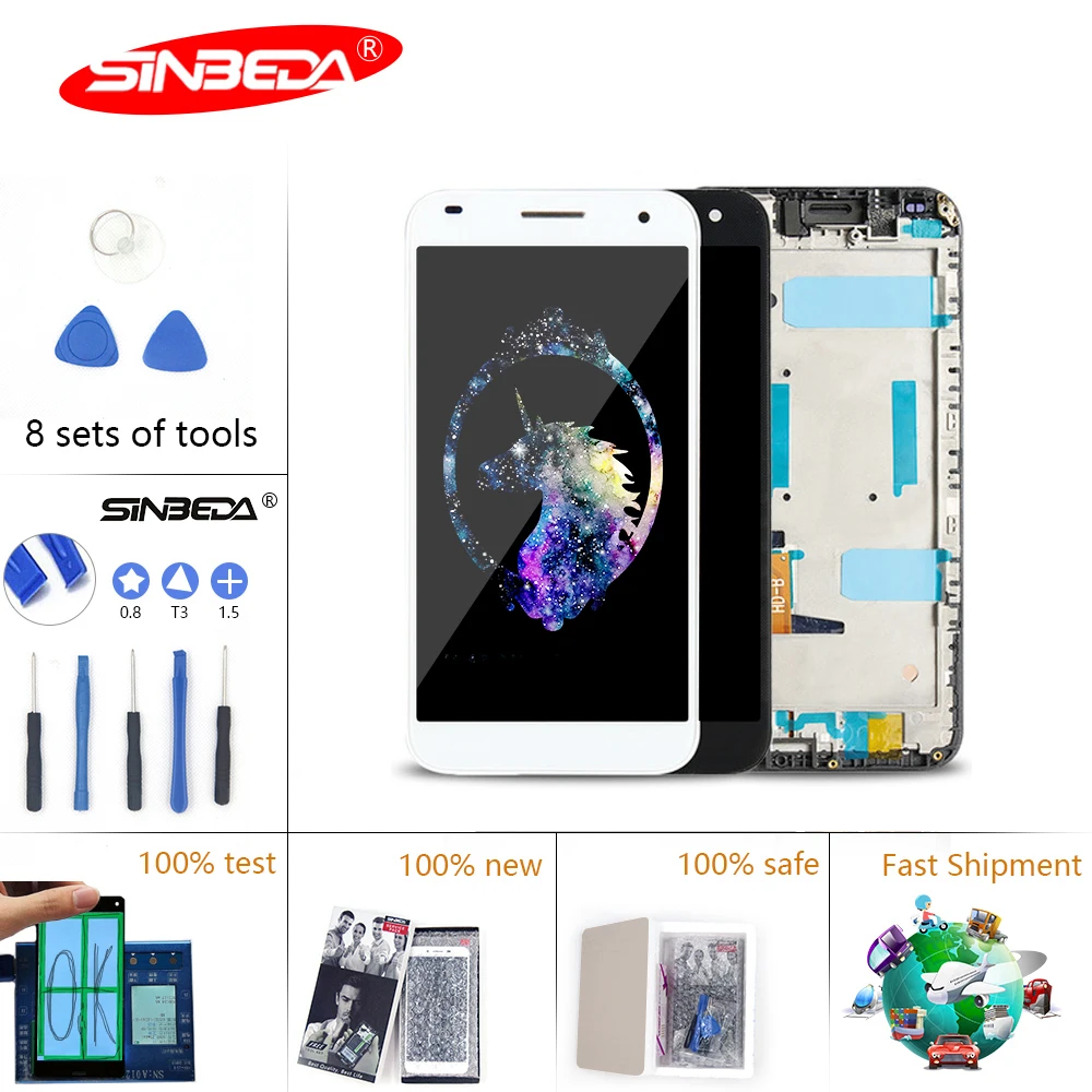 

Sinbeda AAA Quality LCD For Huawei Ascend G7 LCD Touch Screen Digitizer Assembly Frame For Huawei Ascend G7 G7-L01 G7-L03 Screen