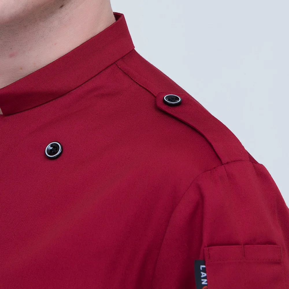 short sleeves Chef Jackets high quality double breasted chef uniforms restaurant catering bakery Cake Coffee shop cooker clothes