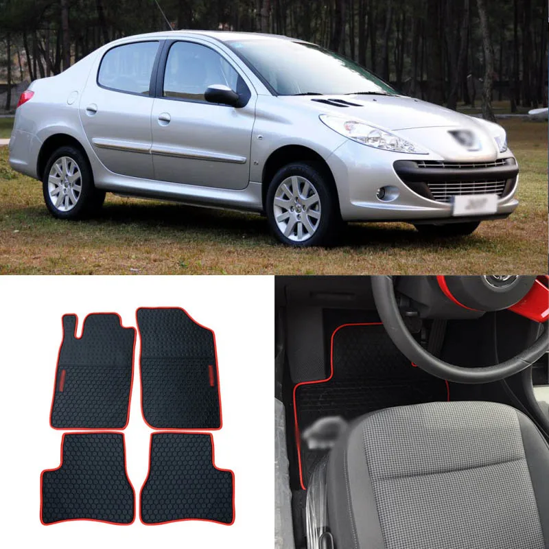 High Quality Full Set All Weather Heavy Duty Black Rubber Floor Mats