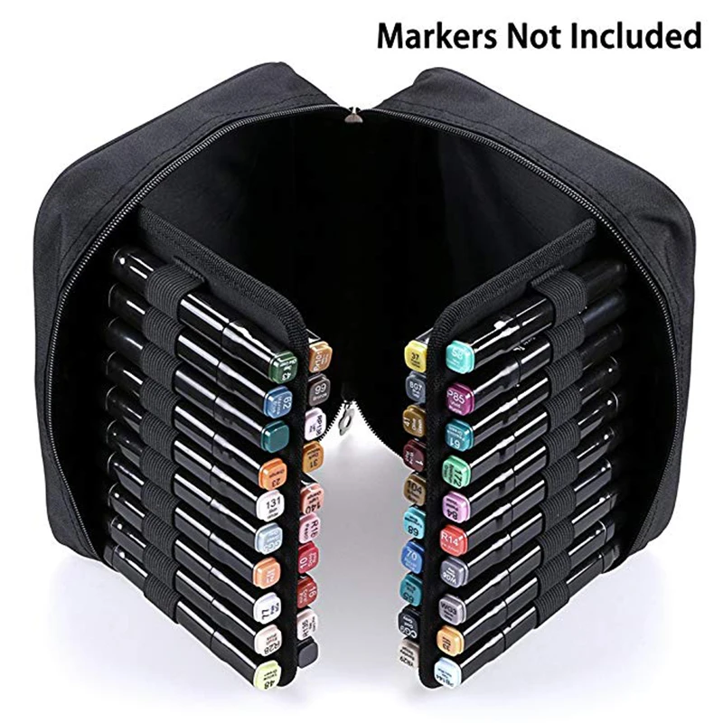 

60 Slot Markers Organizer Art Pen twin Tip Permanent Marker pen case Fountain Pens Pencil Case Storage Holder