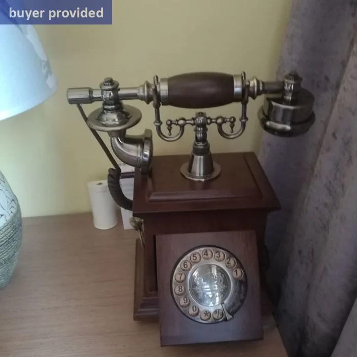 Европейский античный телефон landine, классический вращающийся циферблат, винтажный телефон, вращающийся телефон из дерева, для дома и офиса