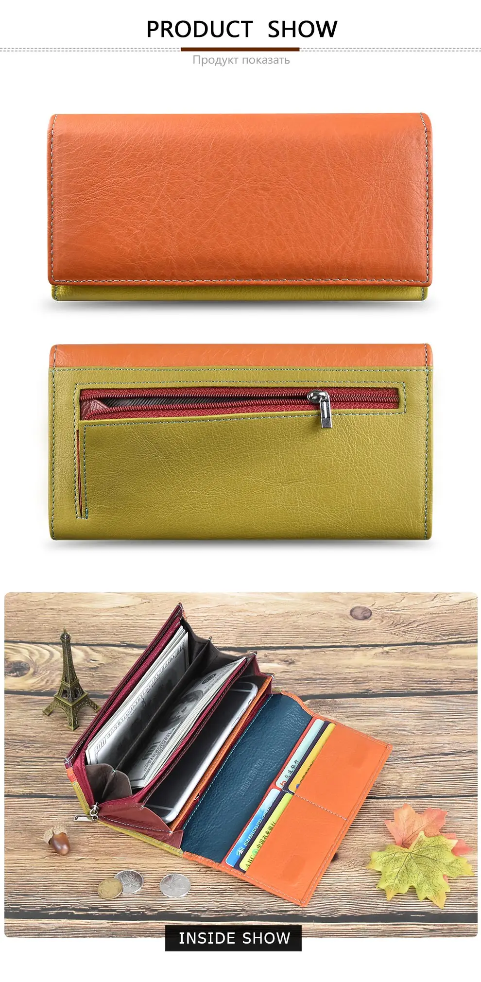 Новый женский кошелек 100% натуральная яловая кожа высокое качество Женский Длинный кошелек пряжки дизайнерский кошелек телефон сумка Cartera