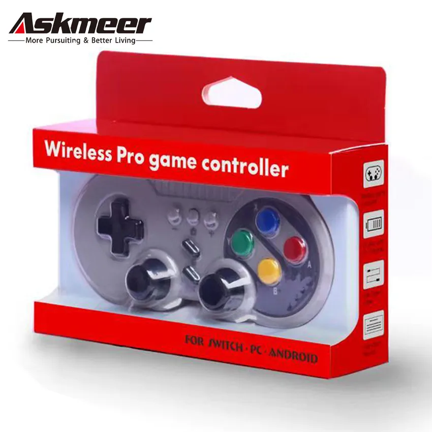 

ASKMEER Switch PRO Game Joystick Controller Wireless Bluetooth Gamepad for Nintend Switch Console/PC/Android 3-in-1