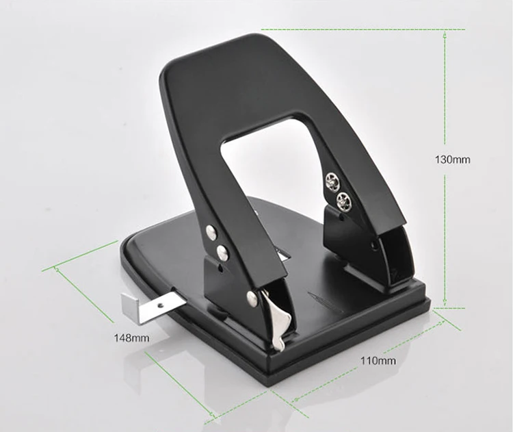 Брендовые Металлические 2 отверстия обычный компостер для бумажных документов скрапбукинга офисная прищепка Дырокол канцелярские принадлежности