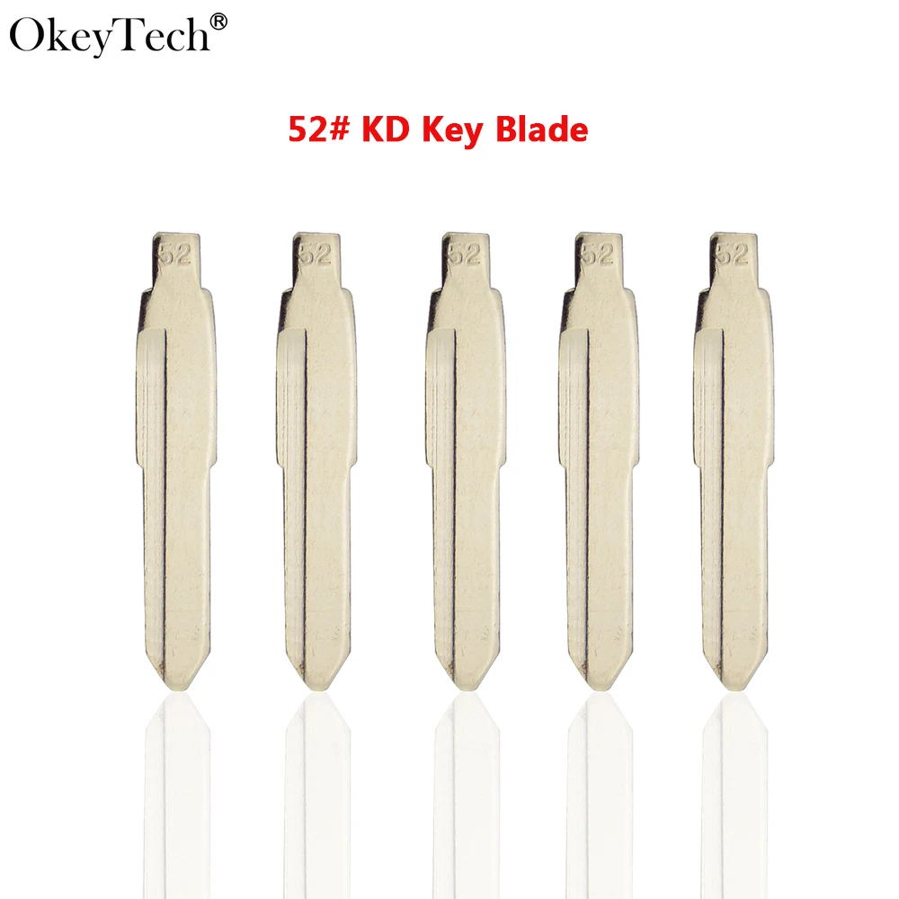 

Okeytech 10PCS/LOT NO. 52 Metal Blank Uncut Flip KD Key Blade Type #52 for Suzuki Swift Remote Key DIY Blade