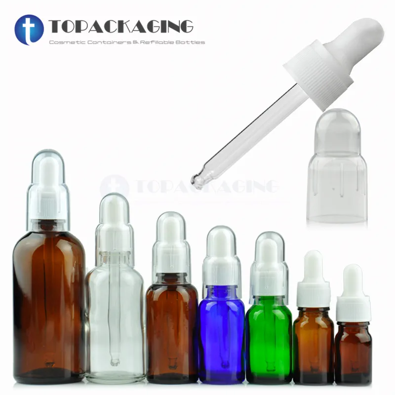 

5/10/15/20/30/50/100ML Glass Serum Bottle Dropper Bottle Sample Essence Oil Refillable Reagent Pipette Empty Cosmetic Container