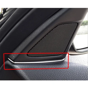 

2pcs Chrome plate ABS Front Door Speaker Cover Gap Decor Trim For BMW 5 Series F10 2014-2016