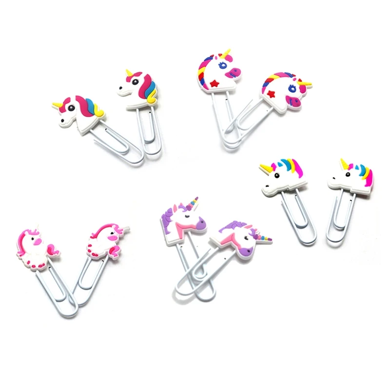 

1Pc Cute Creative Unicorn Bookmark Kawaii Book Markers Paper Clip For Kids Gift Korean School Stationery Student Supplies