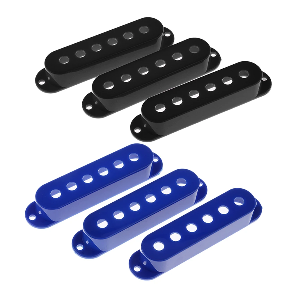 3 Pieces Plastic Single Coil Pickup Cover Replacment for ST SQ Guitar Parts Accessories