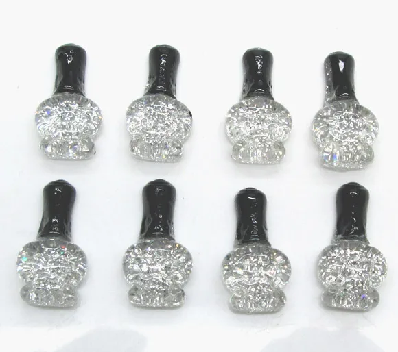

50Pcs Resin White Bling Nail Polish Decoration Crafts Flatback Cabochon Scrapbooking Fit Hair Clips Embellishments Beads Diy