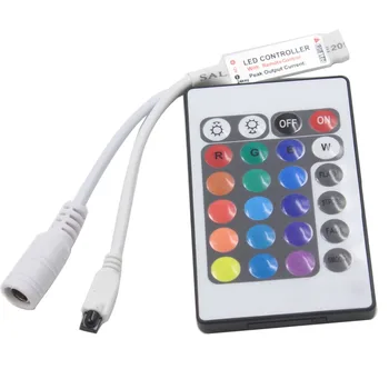 

Led Controller 24 Keys LED IR RGB Controler box 1 to 2 Controller IR Remote Dimmer DC12V For RGB 3528 5050 LED Strip Lights