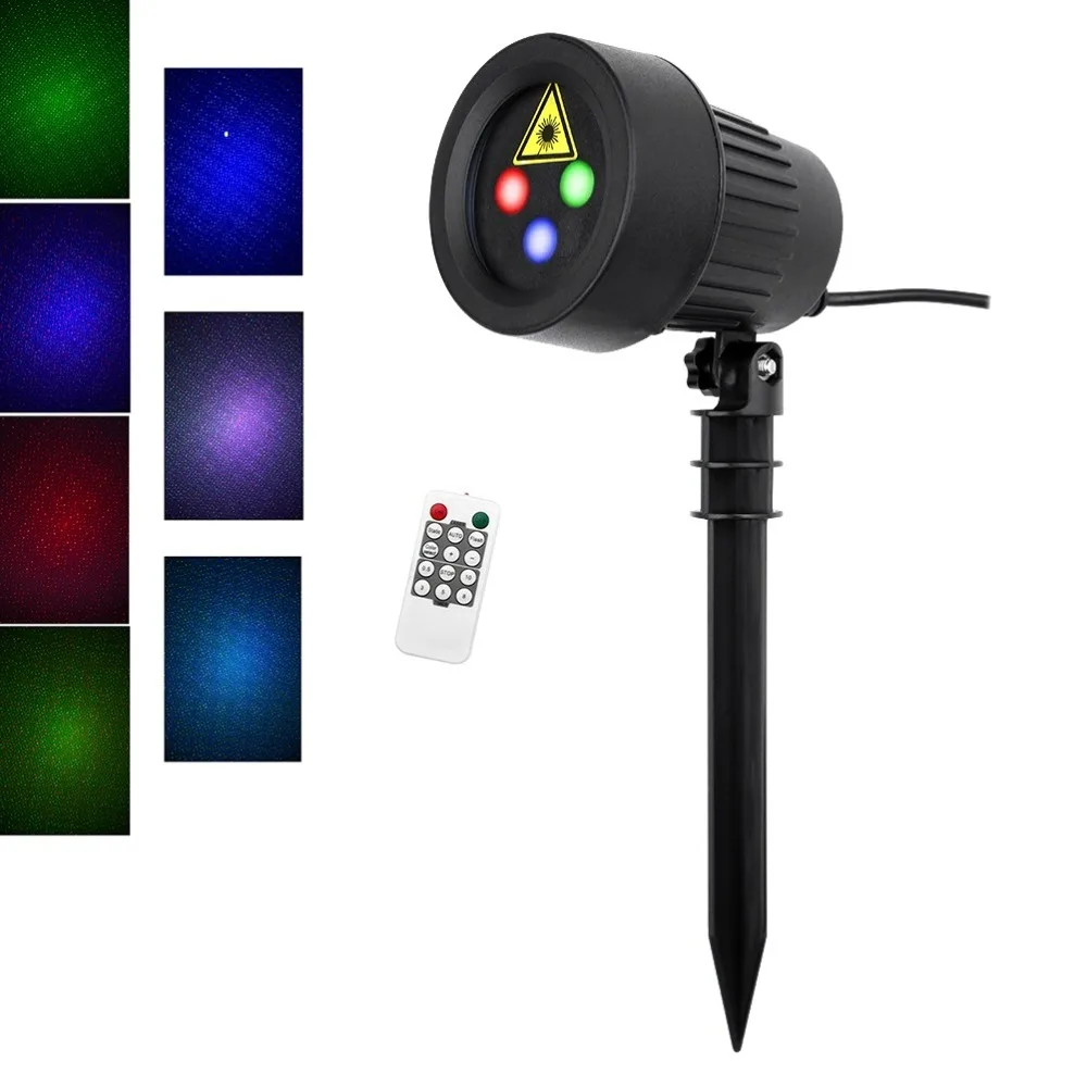 

RGB Christmas laser light Static Twinkle Star Laser Projector Garden Outdoor Waterproof Xmas Holiday Shower Lighting RF Remote