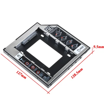 

9.5mm Universal SATA 2nd HDD Caddy SSD Hard Drive Panel for DVD-ROM Optical Bay