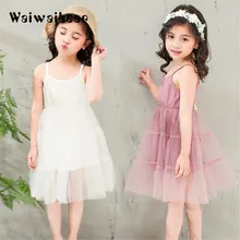 Baby Girls Dress Summer Beach Style Braces Dresses Party Backless Dresses For Girls Toddler Girl Clothing 1-5Years 2017 summer girls dresses children cheongsam style dresses chinese style baby lotus leaf hem clothing hight quality for party