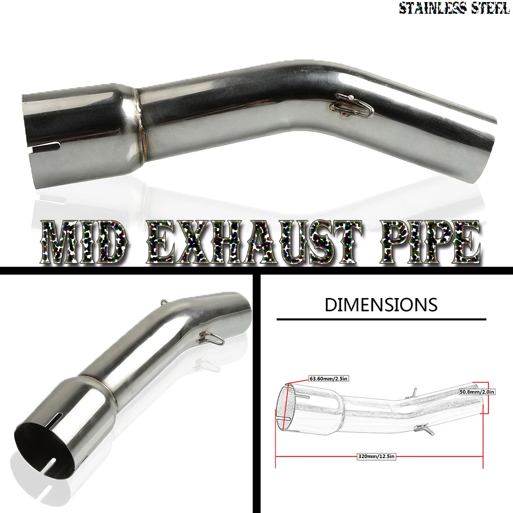 

Motorcycle FZ1 Exhaust Muffler Middle Pipe Escape Silencer Motorbike Mid Link Pipe For Yamaha FZ 1 2009-2014 2010 2011 2012 2013