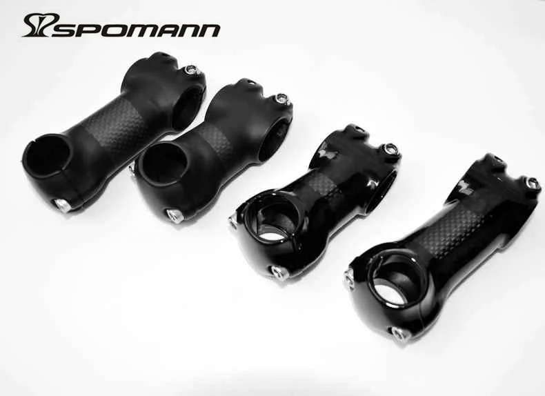 Spomann BMX черный велосипед Setm 25,4*50/60/70/80 мм глянцевая/матовая Алюминий сплав упакованы углерода стволовых велосипеды Запчасти