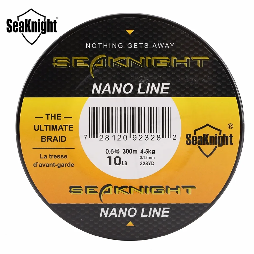 SeaKnight NANO 300 м 330 ярдов ПЭ плетеная рыболовная леска 4 нити многофиламентные тонкие рыболовные лески 4-10 фунтов 0,07-0,12 мм Морская