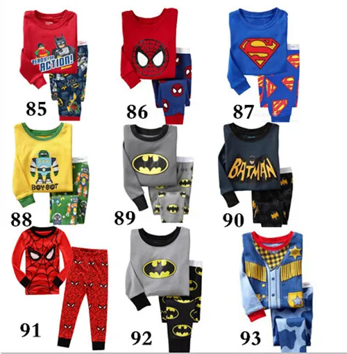 

Kid's Pajamas sets boys Spiderman Cotton Car Styling baby Kids Pijama Infantil Pyjama girl Home Clothes christmas