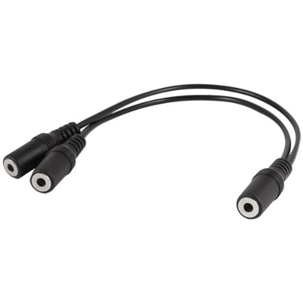 

2015 Hot 28cm 3.5mm Female to Dual Jack Female Y Splitter