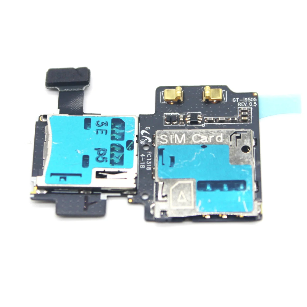 Оригинальные sim-карты и микро-sd кард-ридер шпильки гибкий кабель для Samsung S4 4G i9505 |