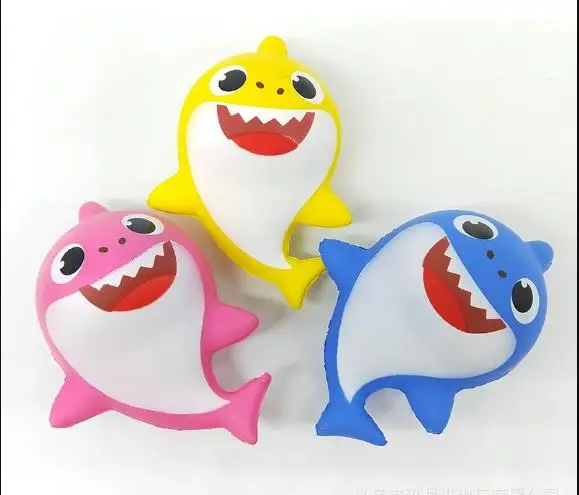 

20pcs-kawaii squishy slow rising rare squishy colorful shark 7.5*7.5*13.5cm kids toy wholesale FREE SHIPPING.