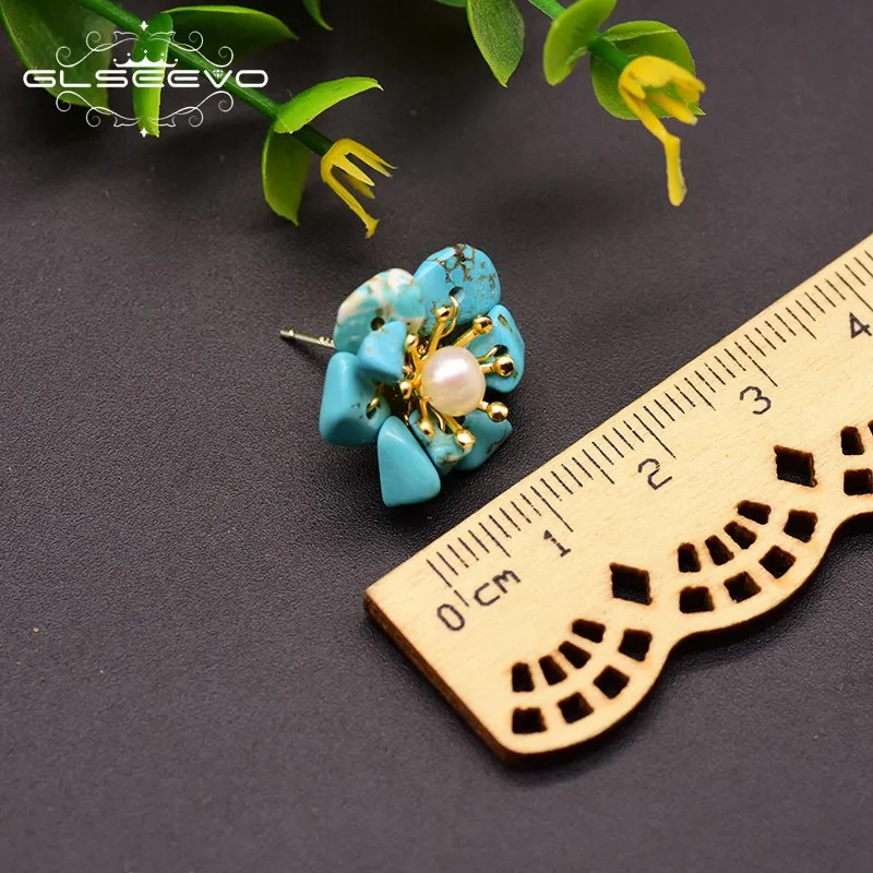 style 10 XlentAg дизайнерские серьги-гвоздики из натурального аметиста и турмалина для женщин, женские 925 пробы серебряные серьги, ювелирные изделия GE0019A - Цвет камня: style 10
