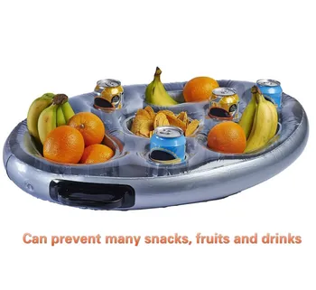 

promotional foldable inflatable hot tub pool floating refreshment inflatable snacks serving bar tray snacks wine tray
