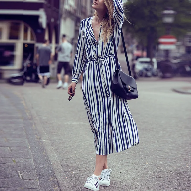 

Stripe Beach Wear Women Bikini Cover Up Beach Dress Cotton 2019 Long Sleeve Summer Kaftan Tunic Beach Cover-Ups Swimwear Pareos