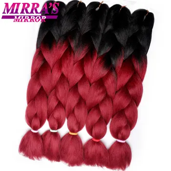 

Mirra’s Mirror Blue Braiding Hair Long Ombre Jumbo Braids Synthetic Crochet Hair Pink Green Blonde Hair Extension