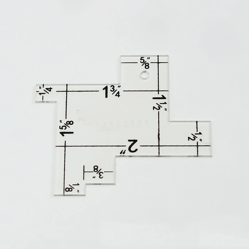 

2019 1pcs Inch Mark Hand Patchwork Measuring Thickness Ruler Plastic Manual Dedicated DIY Sewing Tools 5601 New Arrival