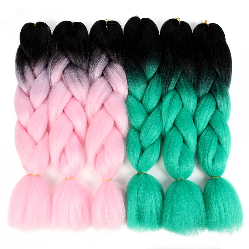 

Sambraid 24 Inch Ombre Jumbo Braids Synthetic Braiding Hair For Crochet Hair Extensions Crochet Braids